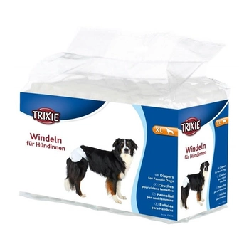 Памперси для собак Trixie для самок розмір XL 12 шт (4011905236360)