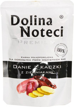 Mokra karma dla psów Dolina Noteci Premium Danie z kaczki z ziemniakami 100 g (5902921301196)