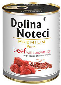 Вологий корм для собак Dolina Noteci Premium Pure яловичина з рисом 800 г (5902921300601)