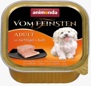 Mokra karma dla psów Animonda Vom Feinsten z drobiem i cielęciną 150 g (4017721829649)