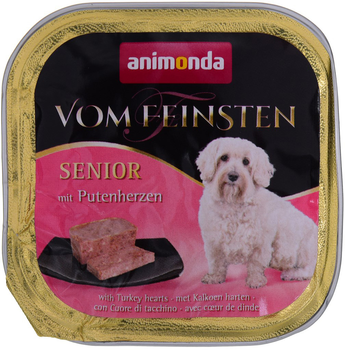 Mokra karma dla psów starszych Animonda Vom Feisten Senior z indyczymi sercami 150 g (4017721826624)