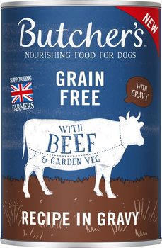 Mokra karma dla psów Butchers z wołowiną w sosie 400 g (5011792007592)