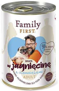 Mokra karma dla psów Family First adult jagnięcina z ziemniakami 400 g (5904479190383)