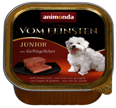 Вологий корм для цуценят Animonda Vom Feinsten Junior з курячою печінкою 150 г (4017721829762)