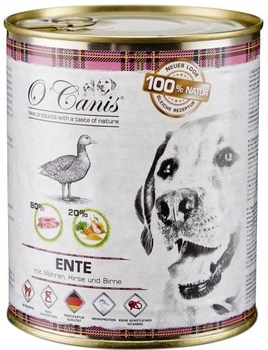 Вологий корм для собак O'Canis Качка з пшоном і морквою 800 г (4260118925213)