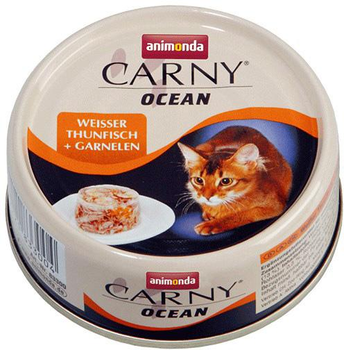 Mokra karma dla kotów Animonda Carny Ocean z białym tuńczykiem i krewetkami 80 g (4017721833004)