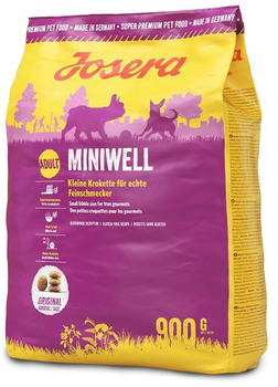 Сухий корм для собак JOSERA Miniwell - sucha karma dla psów ras małych - 900g (4032254745167)