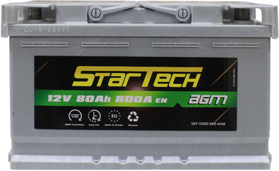 Акумулятор Startech 12 V 80 Аh 800 А (SRT 12080 800 AGM)