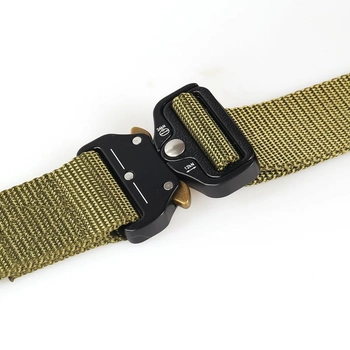 Ремень тактический Assault Belt с металлической пряжкой 125 см Х 3,8 см Оливковый (код: SN-P002)