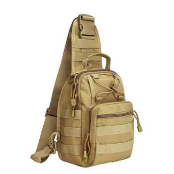 Тактична армійська сумка-рюкзак через плече Yakeda A880 Desert US Нагрудна сумка