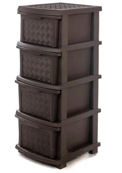 Комод пластиковый, 4 ящика, 86*40*34см R-Plastic, компактный комод