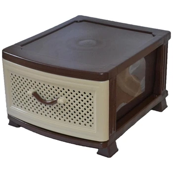 Комод пластиковый Efe Plastics 1 ящик 27х46х38, сетка, бежевый. Эфе пластик