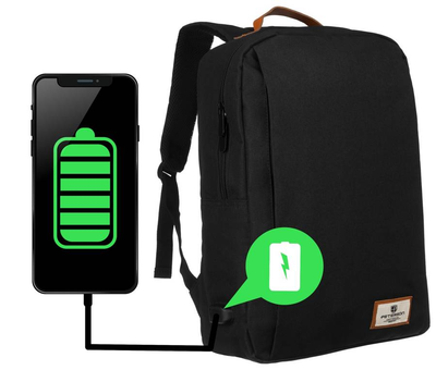 Рюкзак PETERSON PTN-BPP-02-BLACK с портом USB для зарядки