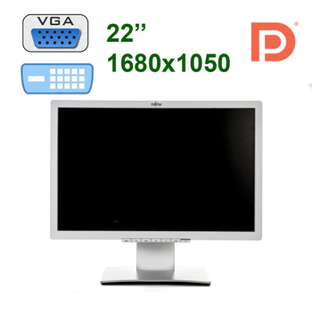 Монитор Fujitsu B22W-7 / 22" (1680x1050) TN / 4x USB, DVI, DP, VGA / встроенные колонки б/у
