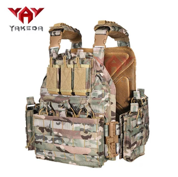 Плитоноска Yakeda VT-6026-1 Multicam ( Мультикам ) на 9 магазинов, Molle, Быстрый сброс, Боковые плиты