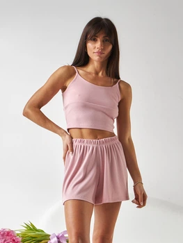 Піжама (топ + шорти) жіноча BARWA garments 0314/313 L Пудра (2113143133882)