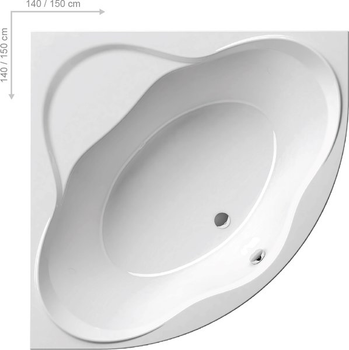 Ванна акрилова Ravak NewDay 150x150 C661000000