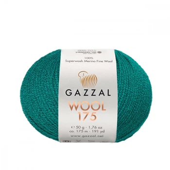 Пряжа Gazzal Wool 175 320-Темно-зеленый