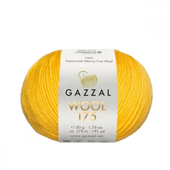 Пряжа Gazzal Wool 175 312-Желтый