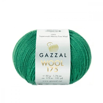 Пряжа Gazzal Wool 175 319-Зеленый