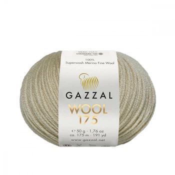Пряжа Gazzal Wool 175 307-Бежевый