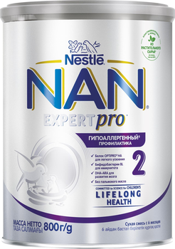 Суміш Nestle NAN Expert Pro Гіпоалергенна 2 для дітей від 6 місяців 800 г (7613038298658)