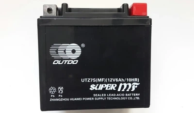 Акумулятор Outdo YTZ7S sealed-acid 12V 6Ah. 114x69x106 мм Zhangzhou Huawei, вага 2.08кг.