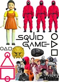 Вафельная картинка Игра в кальмара (Squid game) А4 (p0596)