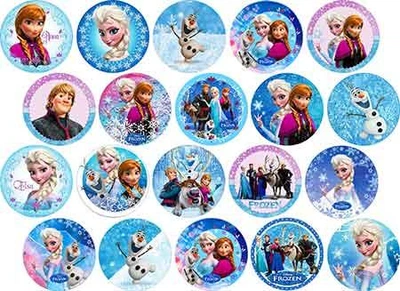 Вафельная картинка Холодное сердце (Frozen) Эльза и Анна, Олаф А4 (vk0660)