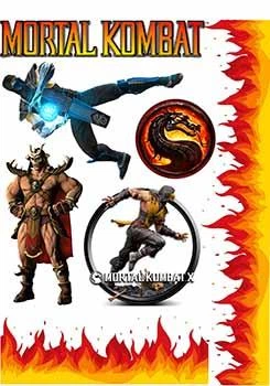 Вафельная картинка Мортал Комбат (Mortal Kombat) А4 (k0150)
