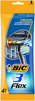 Набір бритв Bic Flex 3 без змінних катриджів 4 шт (3086123242524)