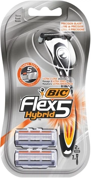 Бритва Bic Flex 5 Hybrid с 2 сменными картриджами 1 шт (3086123534414)