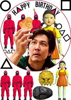 Вафельная картинка Игра в кальмара (Squid game) А4 (p0595)
