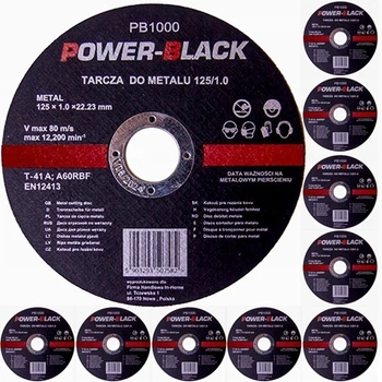 Круг отрезной по металлу Power-Black 125x22,2 мм 10шт