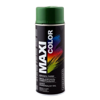Эмаль аерозольная универсальная декоротивная Maxi Color RAL 6002 зеленая 400 мл