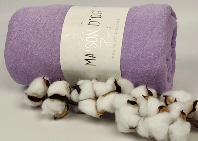 Простынь на резинке 100x200 махра с наволочками Maison Dor Lilac
