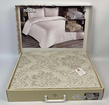 Покрывало Moda Box 240х260 с наволочками Nisa Krem