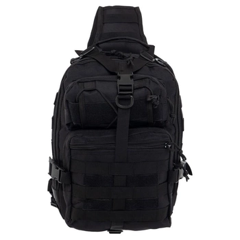 Рюкзак тактический патрульный однолямочный Military Rangers ZK-9115 размер 35х25х14см 12л цвет Черный