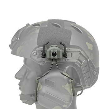 Адаптер крепление для активных тактических наушников на шлем 19-22мм зажимной комплект