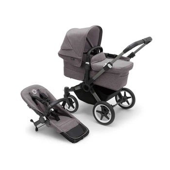 Універсальна коляска 2 в 1 Bugaboo Donkey 5 Mono шасі Graphite текстиль Grey Melange, 8717447431978