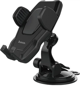 Автодержатель для телефона Hoco CA31 Cool run suction cup car holder Black (6957531077602)