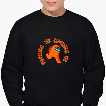 Світшот для хлопчиків Амонг Ас Помаранчевий (Among Us Orange) (9509-2408-5) 122-128 см Чорний