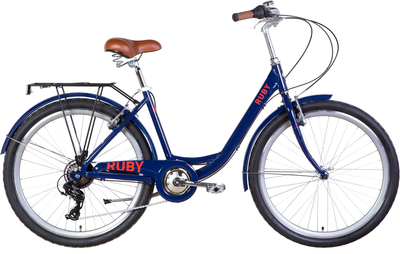Велосипед Dorozhnik RUBY Vbr 26" 17" 2022 Темно-синий (OPS-D-26-203)