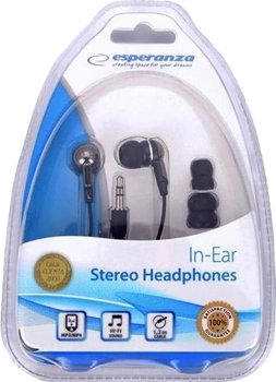 Słuchawki douszne Esperanza EH125 czarno-srebrne
