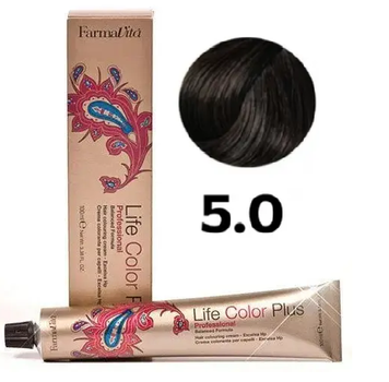Стойкая крем-краска Farmavita Life Color Plus 5.0 Светло-каштановый 100 мл