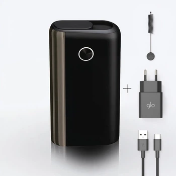 Система нагревания табака Glo Hyper + Black (11G402) с блоком питания, ГЛО Хайпер плюс чёрный, Glo для стиков деми