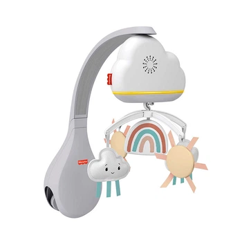 Мобиль ночник 2 в 1 Фишер Прайс Игривые тучки Fisher-Price Rainbow Showers to Bedside Mobile (HBP40)