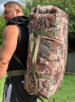 Баул 100 літрів 74*40 см армійський тактичний сумка рюкзак похідний мультікам
