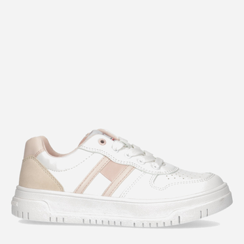 Дитячі кросівки для дівчинки Tommy Hilfiger Flag Low Cut Lace-up Sneaker T3A9-32723-1592Y257 31 White/Pink/Beige (8052578190036)