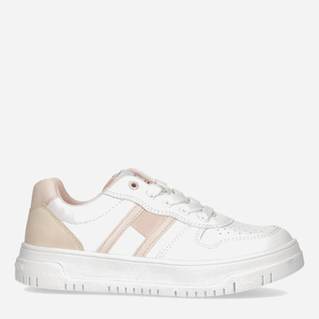 Підліткові кросівки для дівчинки Tommy Hilfiger Flag Low Cut Lace-up Sneaker T3A9-32723-1592Y257 38 White/Pink/Beige (8052578190104)